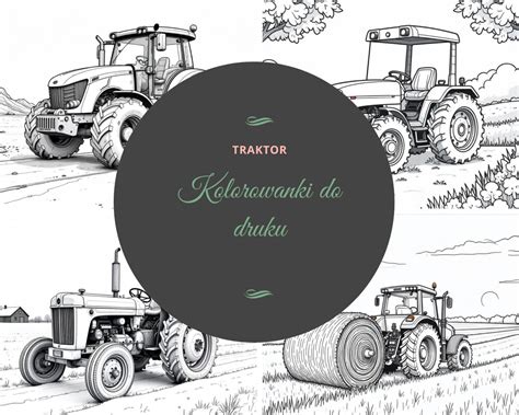 Zestaw kolorowanek z traktorami do wydruku