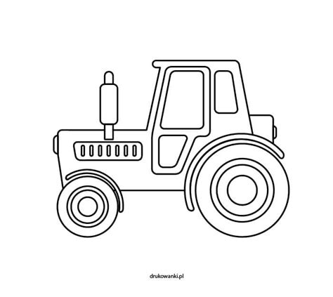 Ilustracja przedstawiająca umiejscowienie kół traktora z zaznaczonym rozmiarem opon