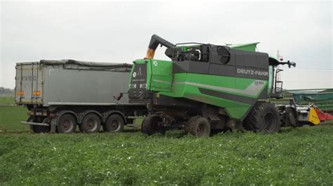 Zdjęcie kombajnu Deutz-Fahr C6305 TS z pełnym zbiornikiem ziarna