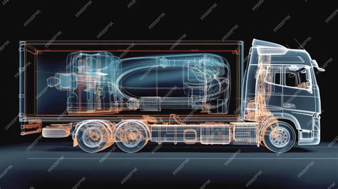 Technical drawing of a coilmulda semitrailer showing the internal trough