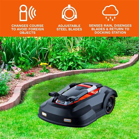 Infographic showing the steps to prepare the robotic lawnmower for winter