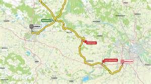 Mapa tras, którymi jeździł Mike w filmie 