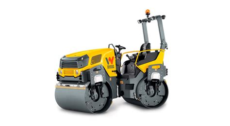 Walec tandemowy Wacker Neuson RD27 zagęszczający nawierzchnię asfaltową