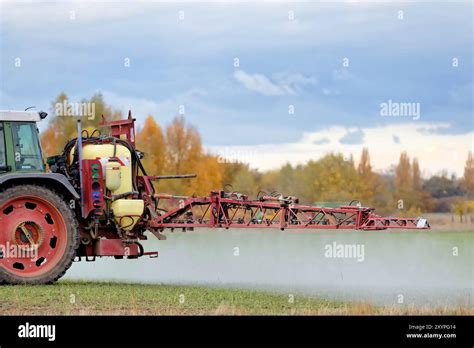 Thematic photo of autumn spraying of winter cereals