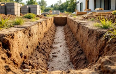 Minikoparka kopiąca wykop pod fundament