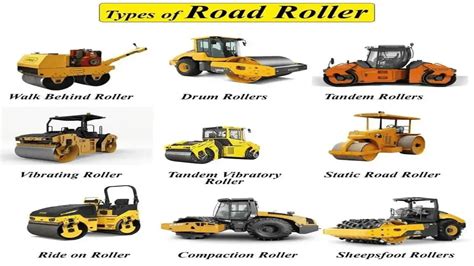 Comparison table of different road roller models