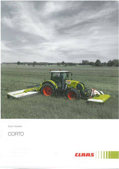 Infographic comparing Claas Corto and WM series mowers specifications.
