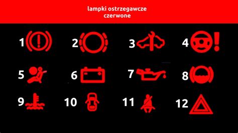 Czerwona kontrolka z symbolem koła zębatego na pulpicie maszyny budowlanej