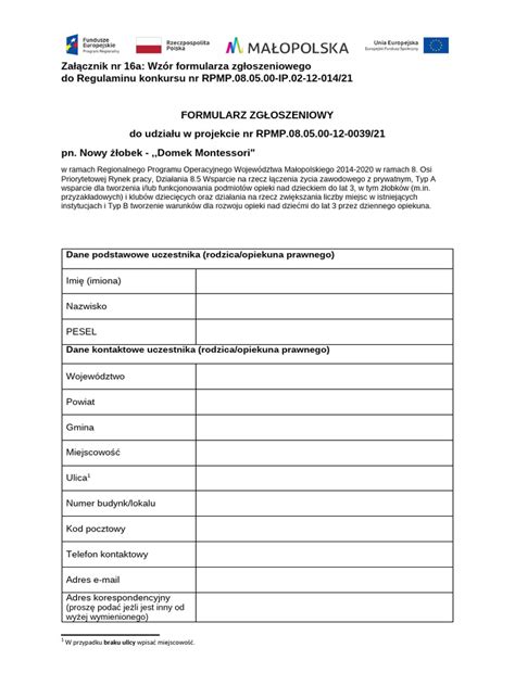 Formularz zgłoszenia sprzedaży opryskiwacza PIORiN