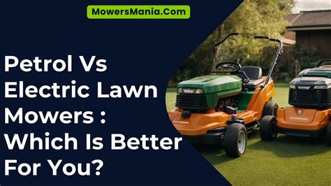 Infographic comparing cordless mowers with petrol and electric mowers