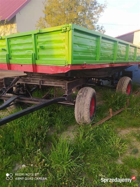 schemat wymiarów technicznych przyczepy wywrotki
