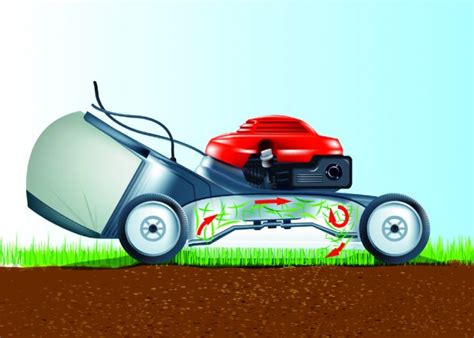 Schemat przedstawiający różnicę w obiegu trawy: zbieranie do kosza kontra rozdrabnianie (mulczowanie) podczas pracy kosiarki.