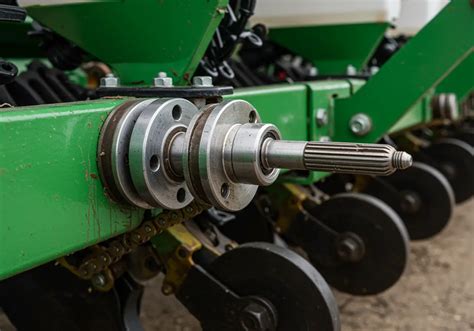Photo of cleaned and greased seeder components ready for assembly