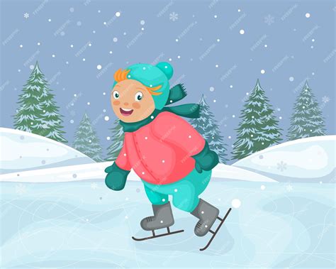 Ilustracja przedstawiająca osobę upadającą na łyżwach, z widocznym naciskiem na kolano