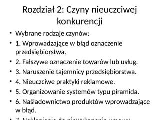 Infografika: Rodzaje czynów nieuczciwej konkurencji