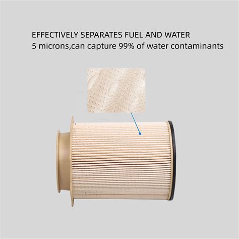 Graphic showing a high-quality fuel filter