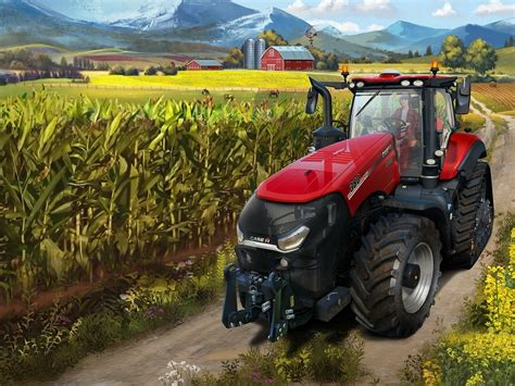 zdjęcie poglądowe rozgrywki w Farming Simulator 17 z widokiem na farmę