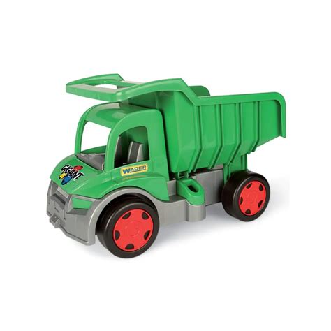 Thematic photo of the Wader Gigant Truck dump truck with an open tipper and a trailer