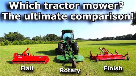 Comparison diagram of flail mower vs. rotary mower cutting mechanisms