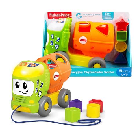 edukacyjna ciężarówka sorter Fisher-Price z klockami