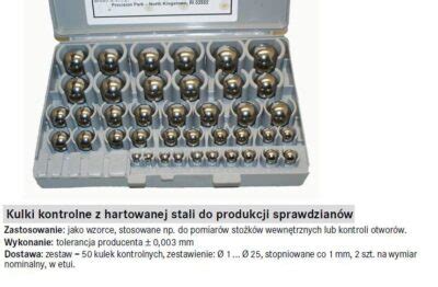 Zdjęcie techniczne kuli wywrotu oraz gniazda wykonanego z hartowanej stali