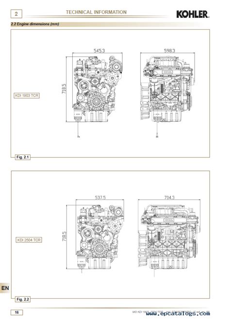 Silnik JCB Diesel by Kohler w przekroju (schemat)