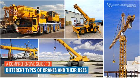 Infographic comparing different types of tower cranes and their ideal uses.