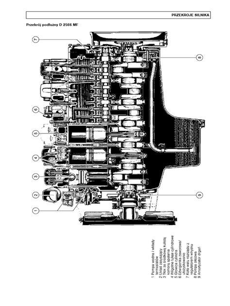 Przekrój silnika Ursus S-312C