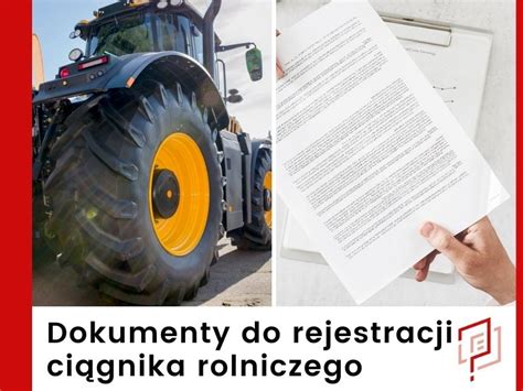 Zdjęcie przedstawiające dokumenty rejestracyjne ciągnika rolniczego.