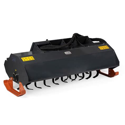 Detailed photo of a rotary tiller attachment for Avant