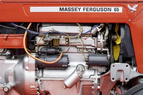 Engine diagram of a Massey Ferguson tractor