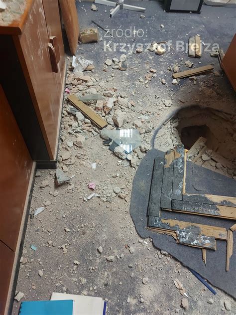 Zdjęcie ukazujące skalę zniszczeń po wybuchu w zakładzie Kronospan