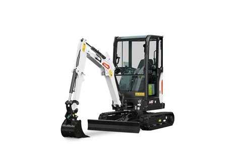 Infographic comparing key specifications of Bobcat and Caterpillar mini excavators