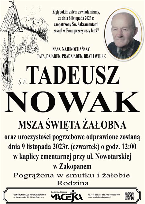 Tadeusz Nowak portret