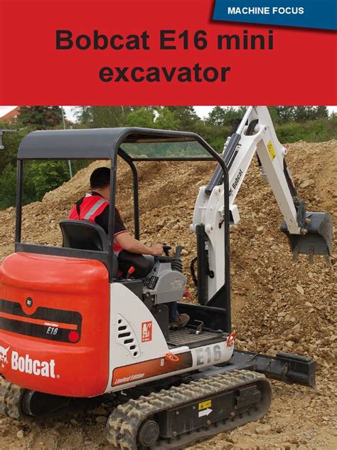Thematic photo of a Bobcat E16 compact excavator