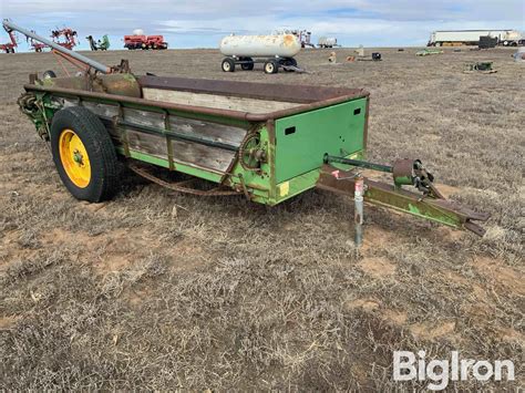 Thematic photo of a two-axle manure spreader in operation