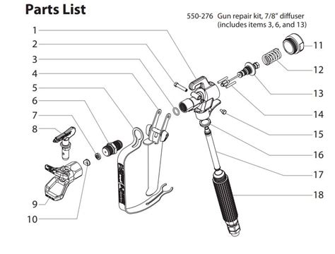 Detailed diagram of a sprayer handle with dimensions