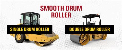 Infographic comparing single-drum and double-drum rollers