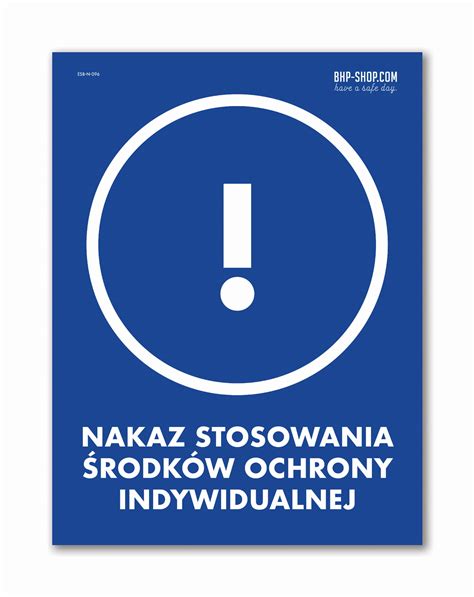 Znak BHP informujący o konieczności używania środków ochrony osobistej