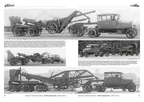 Photo depicting the economic and technical comparison between tracked and wheeled artillery tractors of the period, possibly showing the PZInż 152 alongside a wheeled alternative.