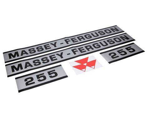Naklejka z logotypem Massey Ferguson bez tła na różnych powierzchniach