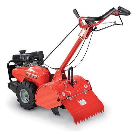Illustration showing cleaning and maintenance steps for a rototiller