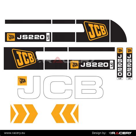 Zestaw naklejek na koparkę JCB JS 220 LC