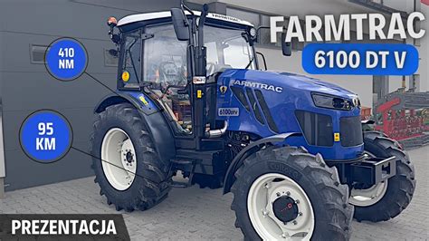 infografika przedstawiająca specyfikację ciągnika Farmtrac 6050DTc V