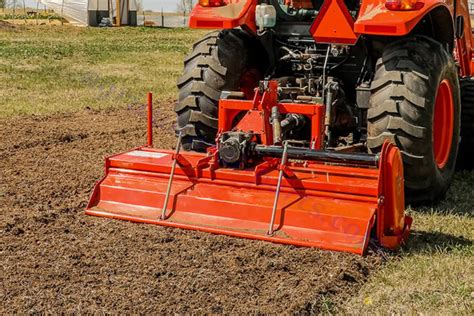 Photo of cleaned and stored rotary tiller