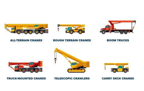 Infographic showing different types of mobile crane chassis