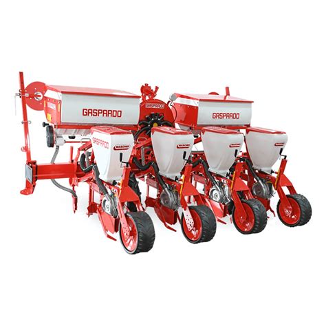Infographic or diagram of the Gaspardo P9 carousel planter with described components