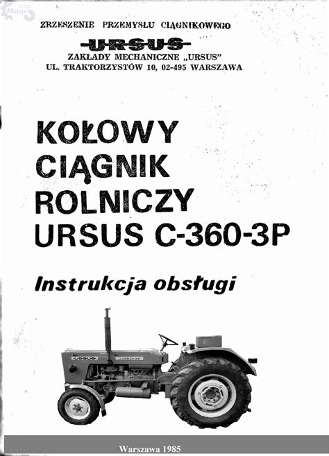 Rysunek Fordsona z polskiej instrukcji obsługi ciągnika