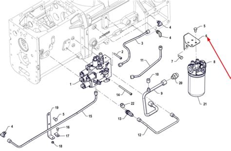 Schemat budowy filtra oleju hydraulicznego Ammann