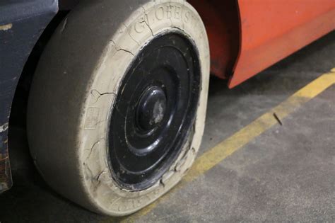 Thematic photo of a forklift tire